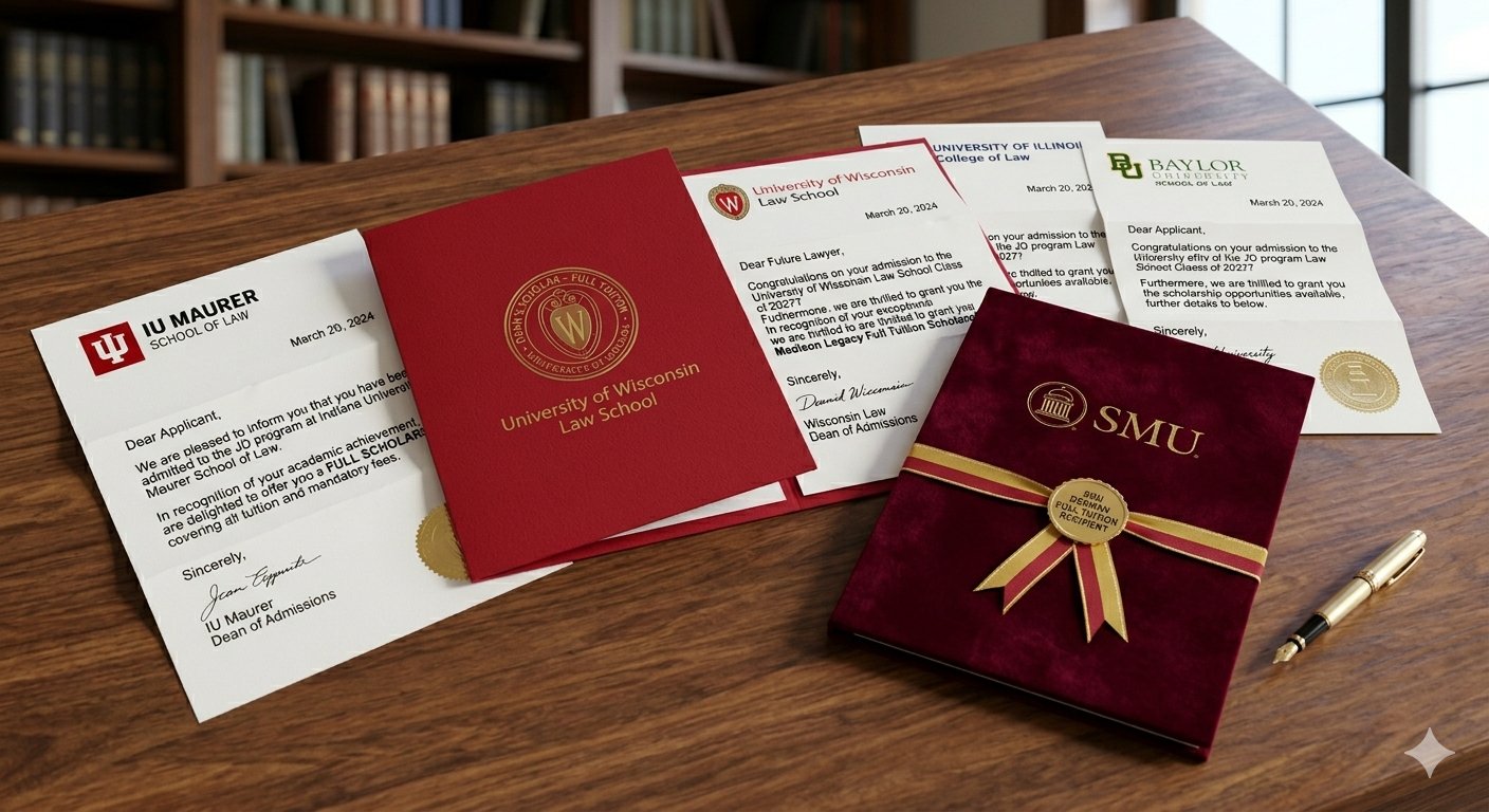 여러 로스쿨 합격 레터들